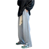 Vintage Jacquard  Slit Straight-Leg Pants